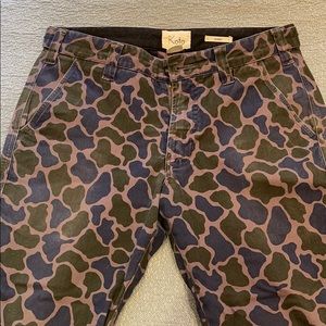 Giraffe print chinos